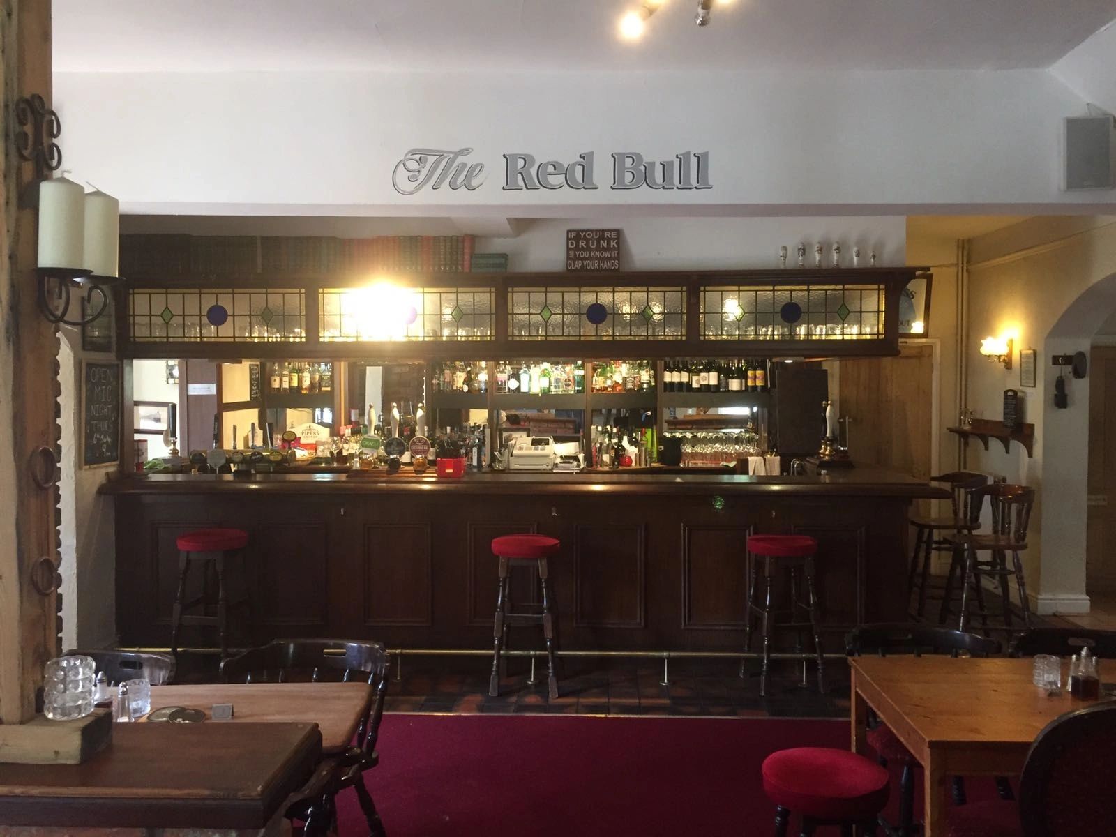 The Red Bull interior